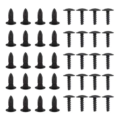 Image of Be In Your Mind 20x Car Wheel Arch Lining Fastener Clip Kits T25 Torx Head Mounting Screws N90775001 &amp; Matching Insert Grommets N90821401