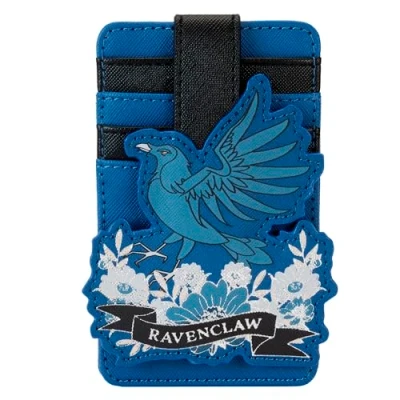 Image of Loungefly Harry Potter Ravenclaw House Tattoo Carry Card Case, Black, Black