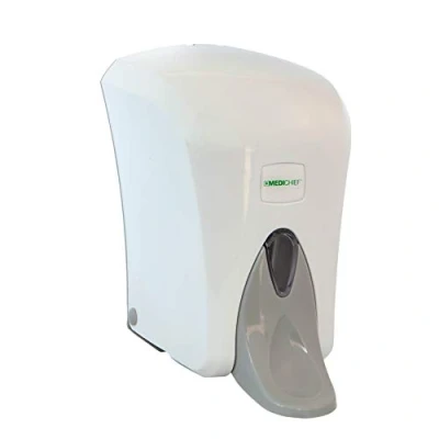 Image of Medichief Wall Mounted Hand &amp; Elbow Soap Dispenser Manual Operated Liquid Specifically Suited To Hospital High Risk Environments