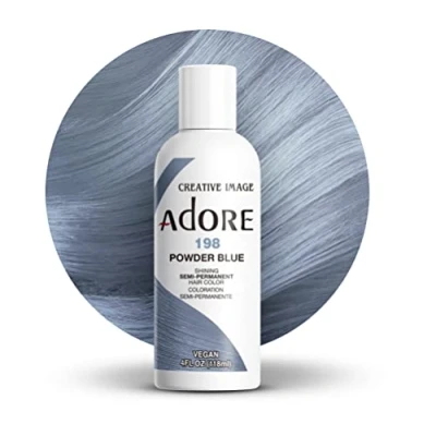 Image of Adore Shining Semi Permanent Hair Color Powder Blue (198), 118ml