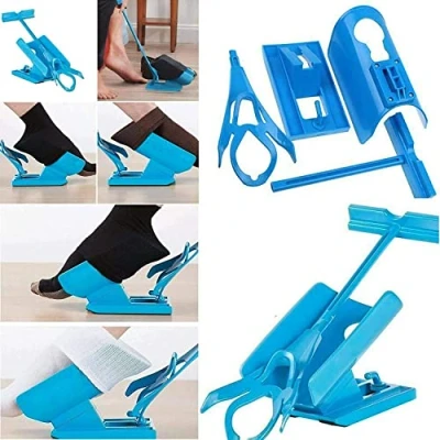 Image of MantraRaj Easy On/Easy Off Sock Aid Kit Helper Slider for Putting The Socks ON and Taking Them Without Bending Pain Free No