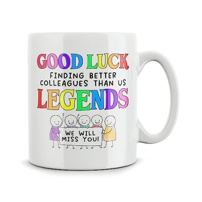 Image of Rib ticklerz Funny Leaving Work Mug for Colleague Good Luck Finding Better Colleagues Than Us Legends New Job Present Farewell Gifts Cup Office MG419