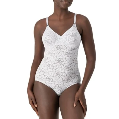 Image of Bali Women&#039;s Shapewear Firm Control Lace &#039;N&#039; Smooth Body Briefer, White, 38C