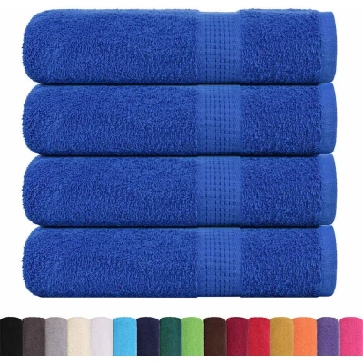 Image of vidaXL Shower Towels 4 pcs Blue 70x140 cm 360 gsm 100% Cotton