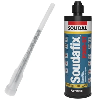 Image of Soudal Soudafix P300 ST Polyester Based Chemical Anchor, 410ml, Styrene, For Threaded Rods in Uncracked Concrete, Short Curing Time