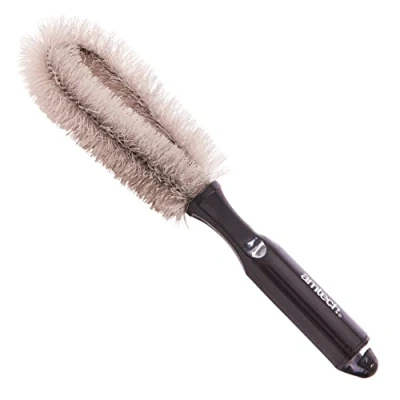 Image of Amtech Cleaning Brush for Alloy Wheels with Loop Design Easy Access Between Spokes, Home DIY, Lightweight, to Use, Non Scratching Bristles Smooth Finish