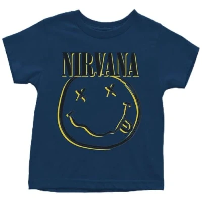 Image of Nirvana Inverse Official Childrens Tee T Shirt Boys Kids 18 Months Blue