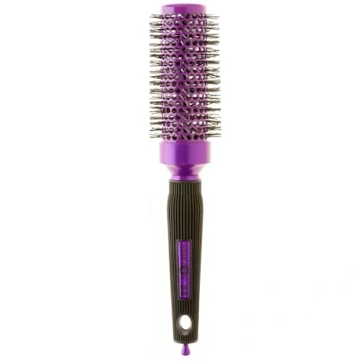 Image of Head Jog 88 Purple Radial Brush. Ceramic Coating Barrel with Nylon Bristle &amp; Rubber Handle. Lightweight Durable Hair Brush for Hairdressing. Reduce Frizz Healthy Looking Hair. (33mm)