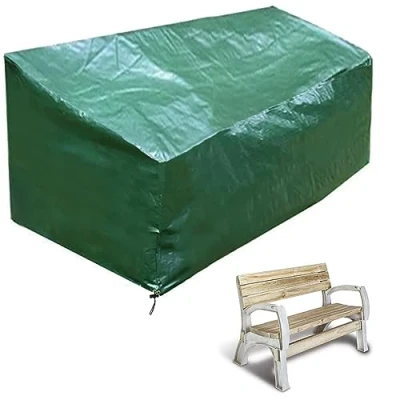 Image of PATIO PLUS 2 Seater Garden Bench Cover for Waterproof Green 134x66x63/89cm