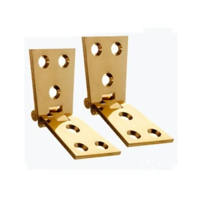 Image of BRASS COUNTER FLAP HINGE POLISHED 1 1/4 INCH X 4 WITH SCREWS ( pair )