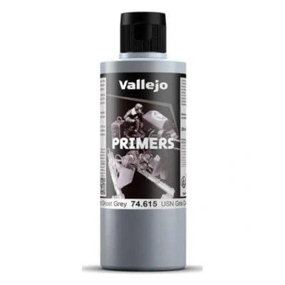 Image of Vallejo Model Color 200 ml Polyurethane Primer USN Light Ghost Grey (Packaging may vary)