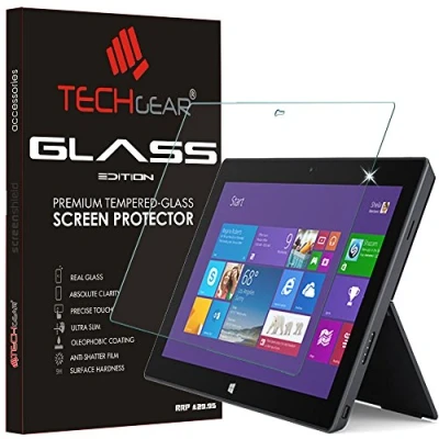 Image of TECHGEAR Glass Edition fits Microsoft Surface Pro 2 (10.6&quot; Screen) Genuine Tempered Screen Protector Guard Cover Compatible with 10.6&quot;