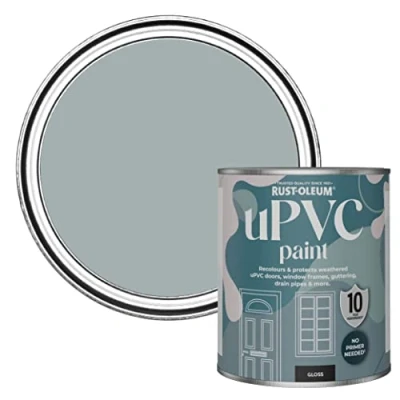 Image of Rust Oleum Grey uPVC Door and Window Paint In Gloss Finish Mineral 750ml