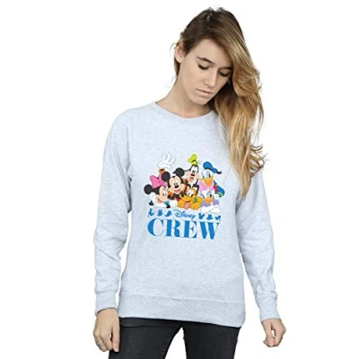 Image of Disney Women&#039;s Mickey Mouse Friends Sweatshirt Sport Grey Large