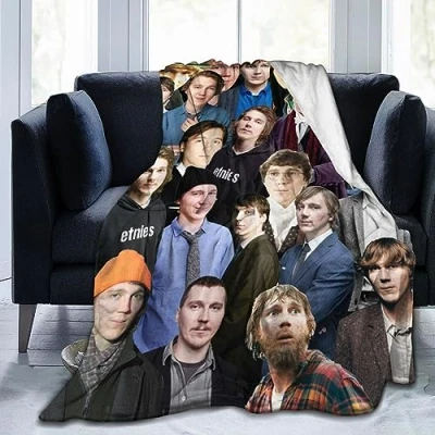 Image of Moonforever Blanket Paul Dano Soft and Comfortable Wool Fleece Throw Blankets for Sofa Office car Camping Yoga Travel Home Decoration Cozy Plush Beach Gift 50&quot;x40&quot;