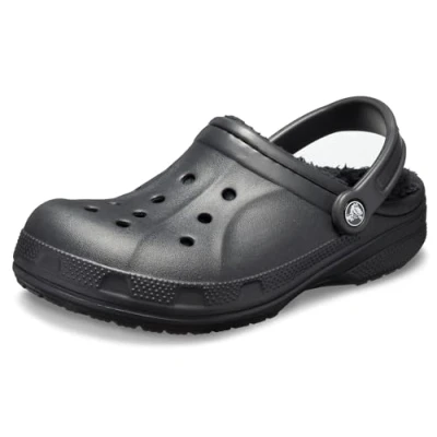 Image of Crocs Unisex Ralen Lined Clog, Black/Black, 3 UK