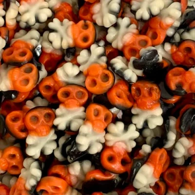 Image of Pirate Skulls 700g Re Sealable Pouch by The Gourmet Sweet Company