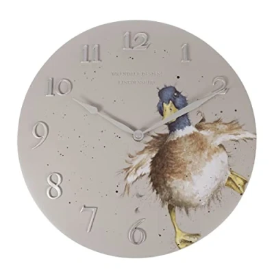 Image of Wrendale Designs &#039;A Waddle And A Quack&#039; Duck Wall Clock