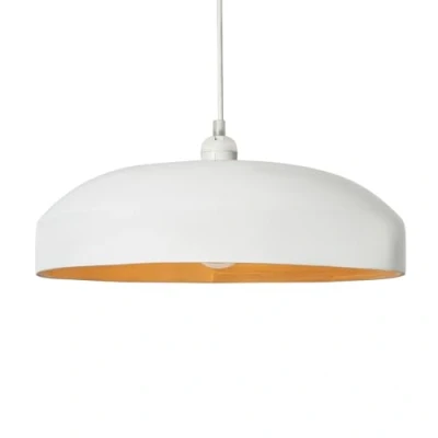 Image of Kane Light Shade 36.5cm Bamboo Diner Easyfit Ceiling Lampshade White Litecraft