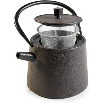 Image of IBILI Cast Iron Nara Teapot, 1.2 Litres, Enamel Interior, Induction Safe