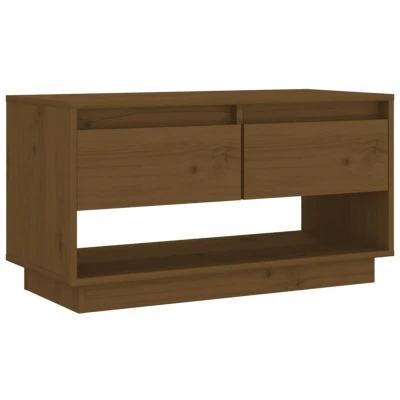 Image of vidaXL TV Cabinet Honey Brown 74x34x40 cm Solid Wood Pine
