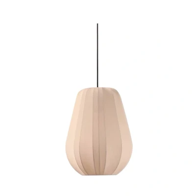 Image of Lindby Helin pendant light, beige, Ø 30 cm, fabric