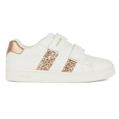 Image of Geox J ECLYPER GIRL girls&#039;s Children&#039;s Shoes (Trainers) in White