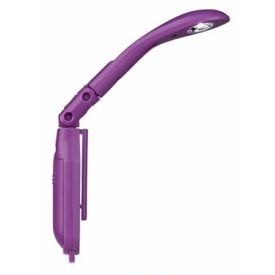 Image of Book Reading Night Light Flexible Tiny Clip LED with Batteries Included (Purple)