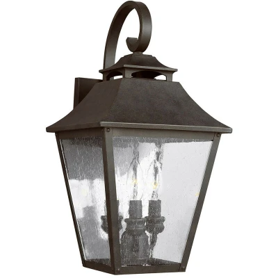 Image of Feiss Galena Outdoor Wall Lantern Sable, IP44