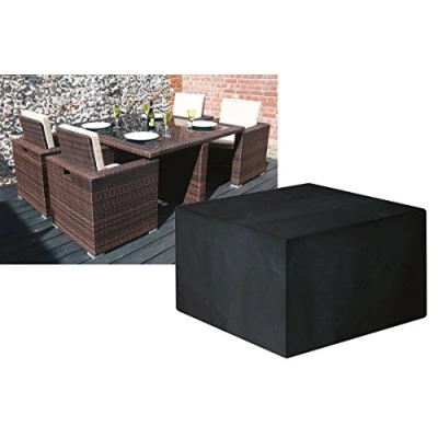 Image of Garland 4 Seater Small Cube Set Cover Black, 7 Year Warranty