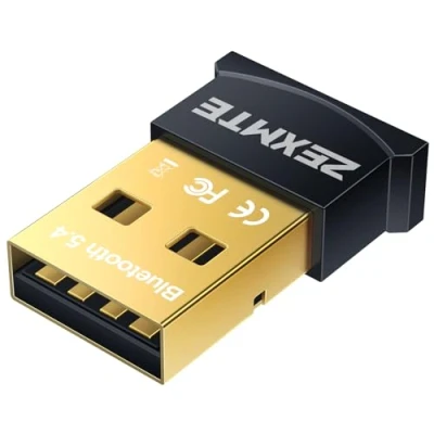 Image of ZEXMTE USB Bluetooth Adapter for PC 5.4 Dongle Receiver Plug and Play Transmitter Desktop, Laptop, Mouse, Keyboard, Headsets, Speakers Support Windows 11/10/8.1/7