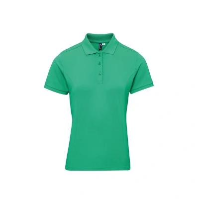 Image of Premier Womens/Ladies Coolchecker Plus Polo Shirt (Kelly Green) Size X Small