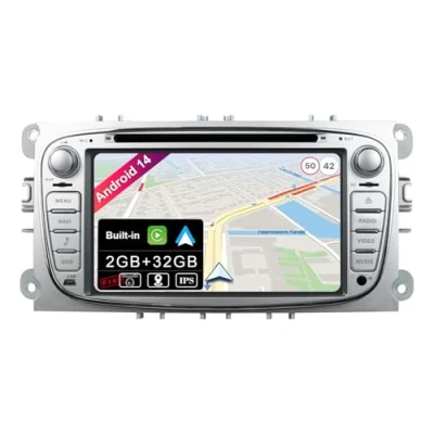 Image of JOYX Android 10 Double Din Car Stereo Head unit For Ford Focus/Mondeo/S Max/C Ma/Galaxy GPS Navigation 7 Inch 2G+32G Support DAB+ 4G WIFI Bluetooth Steering Wheel Free Backup Camera &amp; Canbus