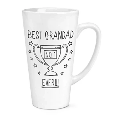 Image of Best Grandad Ever No.1 Trophy 17oz Large Latte Mug Cup