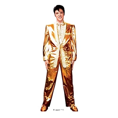 Image of Star Cutouts Ltd SC318 Elvis Presley Gold Lifesize Cardboard Cutout