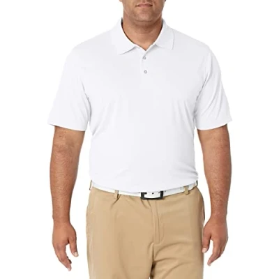 Image of Amazon Essentials Men&#039;s Regular Fit Quick Dry Golf Polo Shirt, White, S