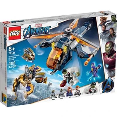 Image of LEGO Marvel Avengers Hulk Helicopter Rescue 76144 Building Kit, New 2019 (482 Pieces)