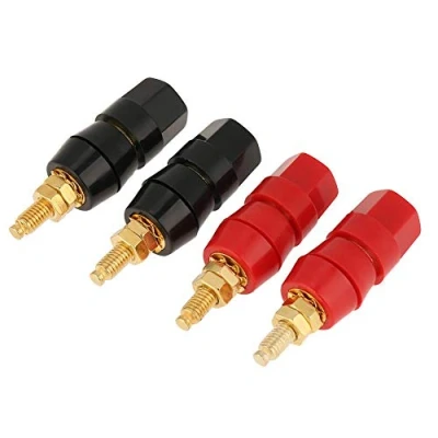 Image of Oumefar 4 Pcs Banana Socket Test Probe Audio Speaker Terminal Binding Post 4mm Panel Mount Plug Jack Adapter Connector for