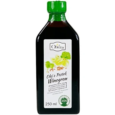 Image of Raw Grape Seed Oil, Unrefined, Cold Pressed and Crude, Ol&#039;Vita 250 ml