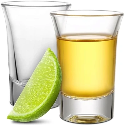 Image of Praknu Shot Glasses Set of 12 40ml / 1.3oz Dishwasher Safe &amp; Heavy Base Glass for Every Party Ideal Liquor Shots, Tequila and Vodka