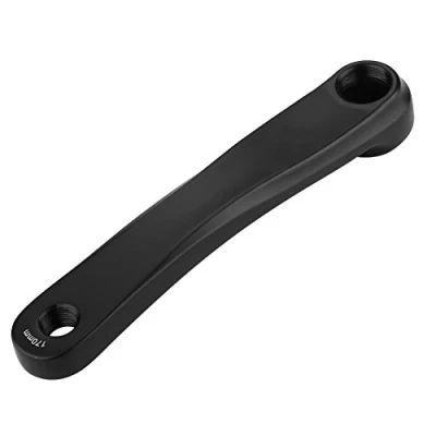 Image of Keenso bike crank Arm, Universal Aluminum Alloy 170mm arm Left Single Chain Bicycle Cranksets Replacement(Rhombic Hole Black)