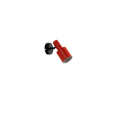 Image of Lindby wall spotlight Ovelia, orange/black, iron, E27