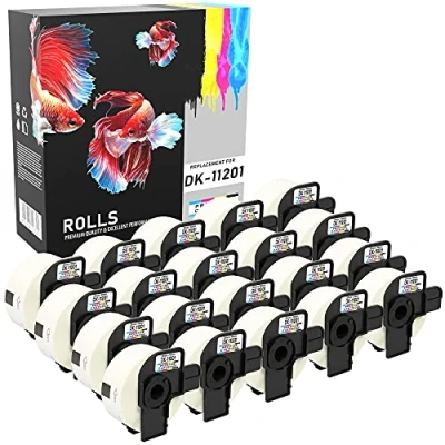 Image of 20 Compatible Rolls DK 11201 29mm x 90mm (400 Labels/Roll) White Address Labels with QL 500 550 560 570 700 720NW 800 810W 820NWB 1050 1110NWB