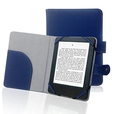 Image of ENJOY UNIQUE Book Style Litch Pu leather Case Cover for 6&quot; ebook reader sony/kobo/pocketbook/nook/tolino 6inch (Blue)