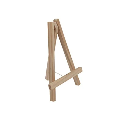 Image of CRAFTY CAPERS Wood Easel Display Stand, Natural, 19 x 25cm