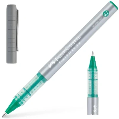 Image of Faber Castell Free Ink Roller Pen 0.7mm Green