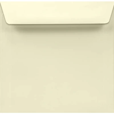 Image of Netuno 25 Square Ivory envelopes 155x155 mm 6.1x6.1 in 120g Aster Smooth Cream Elegant for Wedding Invitations Greeting Cards Birthday Luxury Decorative