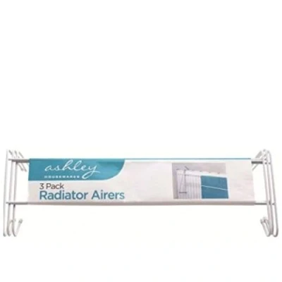 Image of The Home Fusion Company Set Of 3 Radiator Airers 2 Bars Space Saving Clothes Dryer