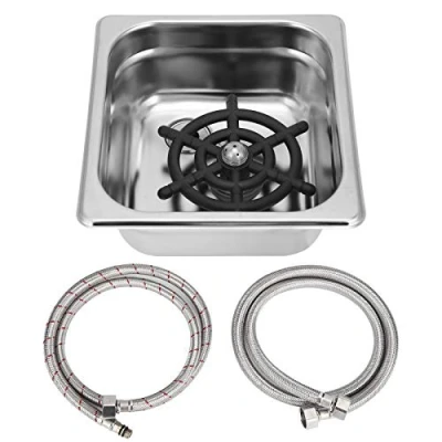 Image of Glass Rinser, G1/2 Automatic Milk Tea Cup Washing Machine,Stainless Steel Washer Cleaner Rinser for Hotel Bar Kitchen Sink Coffee Cup(120mm)
