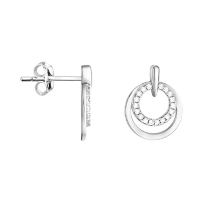 Image of SOFIA MILANI Women&#039;s Earrings 925 Silver Circle Stud Earring E1678